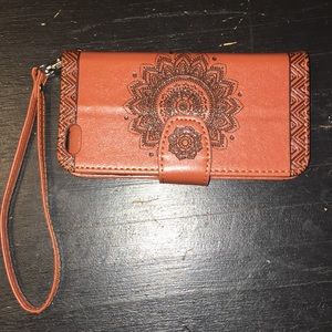 Mandala wristlet wallet and phone case